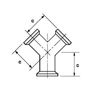 C28B (3A) Embout Ã  trois colliers