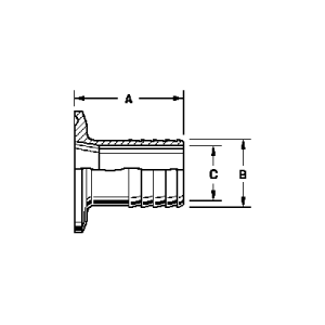 C14AHR Adaptateur pour tuyau en caoutchouc (3A)