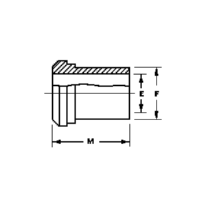 14W Plain Ferrule Tank Spud (Heavy)