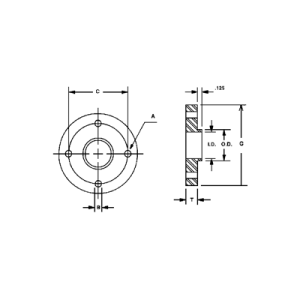 38W Weld Neck Light-Type Flange
